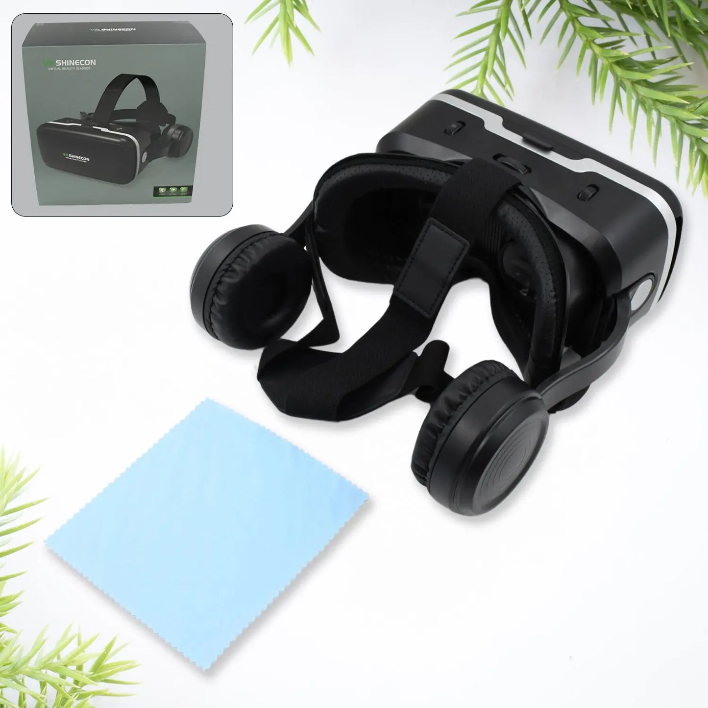 3D VR Glasses with Headphones – Virtual Reality Headset - Chestore