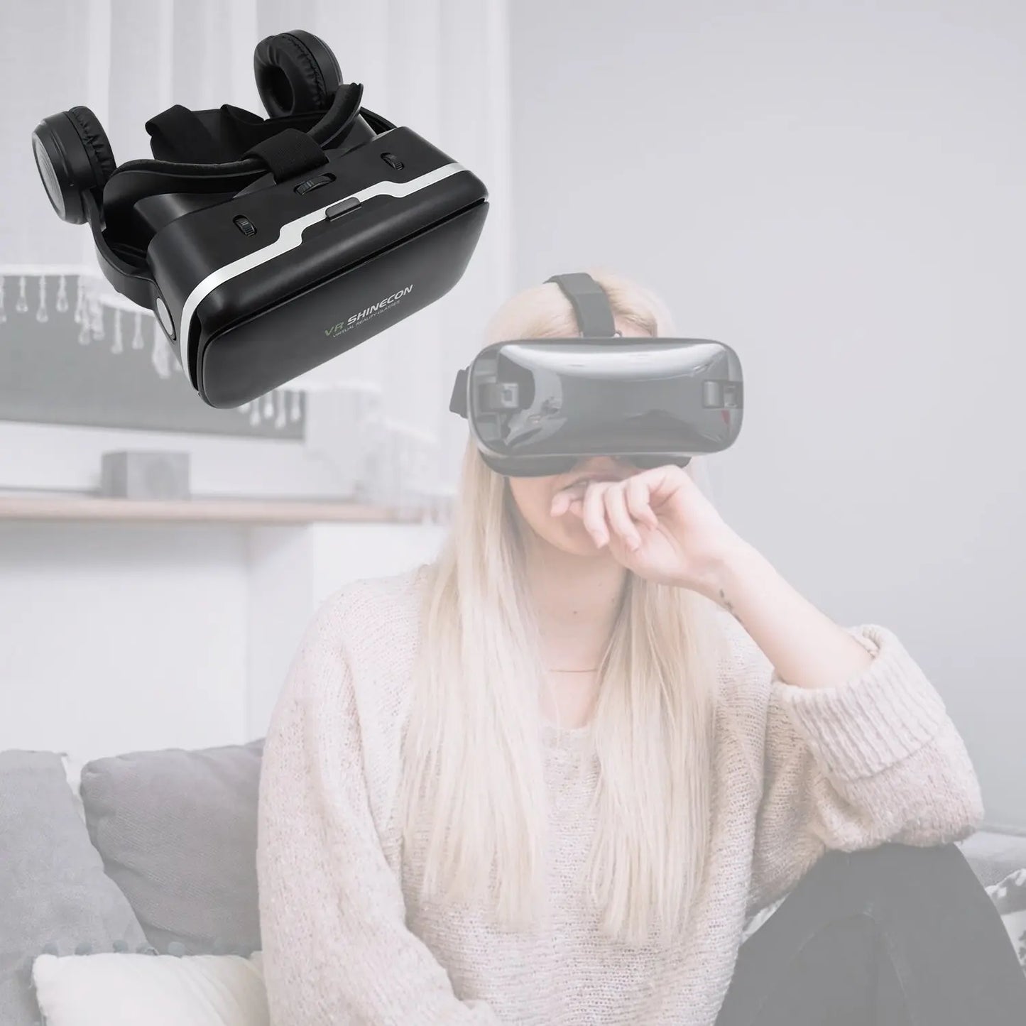 3D VR Glasses with Headphones – Virtual Reality Headset - Chestore