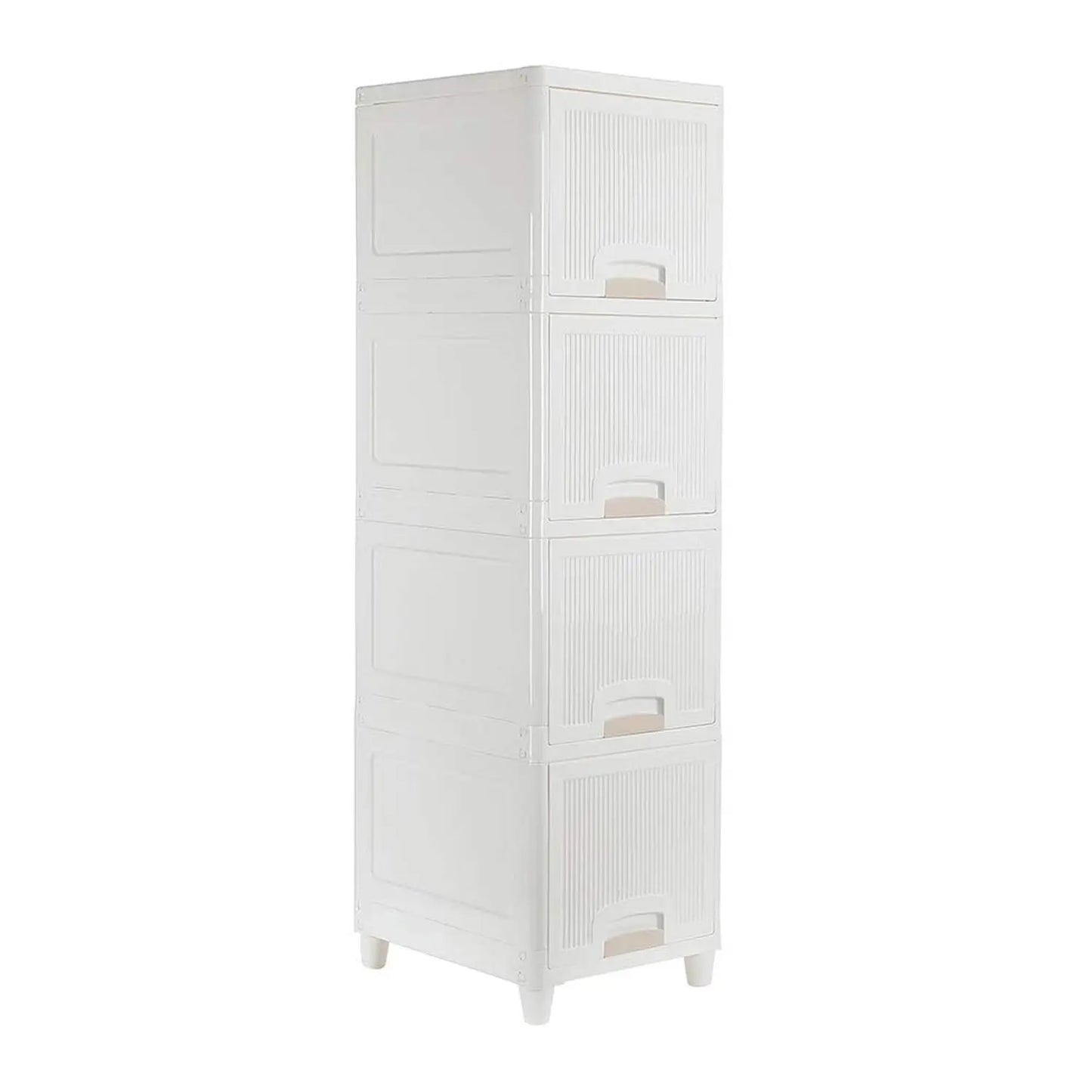 4 - Layer Multipurpose Storage Cabinet – Foldable Plastic Drawer Unit for Kitchen, Bathroom & Bedroom - Chestore
