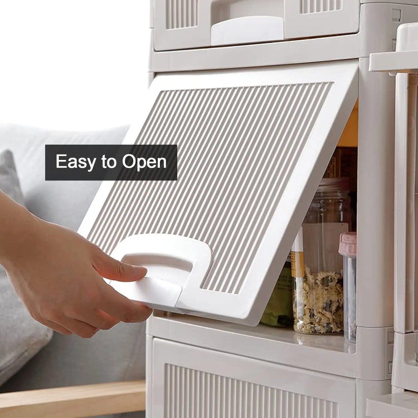 4 - Layer Multipurpose Storage Cabinet – Foldable Plastic Drawer Unit for Kitchen, Bathroom & Bedroom - Chestore