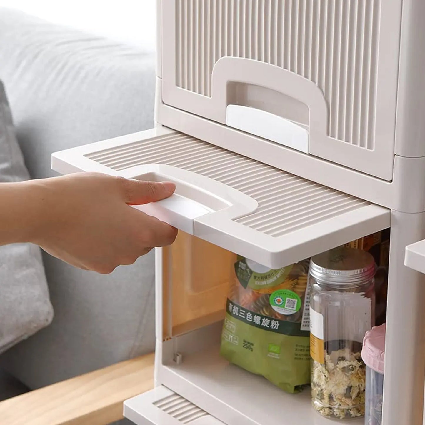 4 - Layer Multipurpose Storage Cabinet – Foldable Plastic Drawer Unit for Kitchen, Bathroom & Bedroom - Chestore