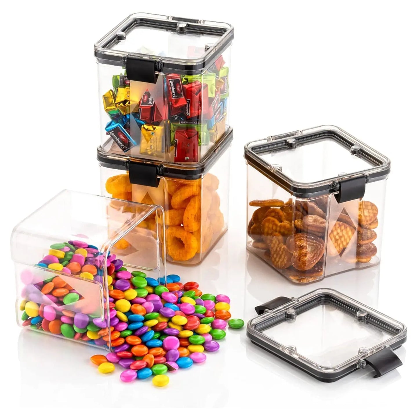 4 - Piece Square Food Storage Container Set – 700ml Each - Chestore