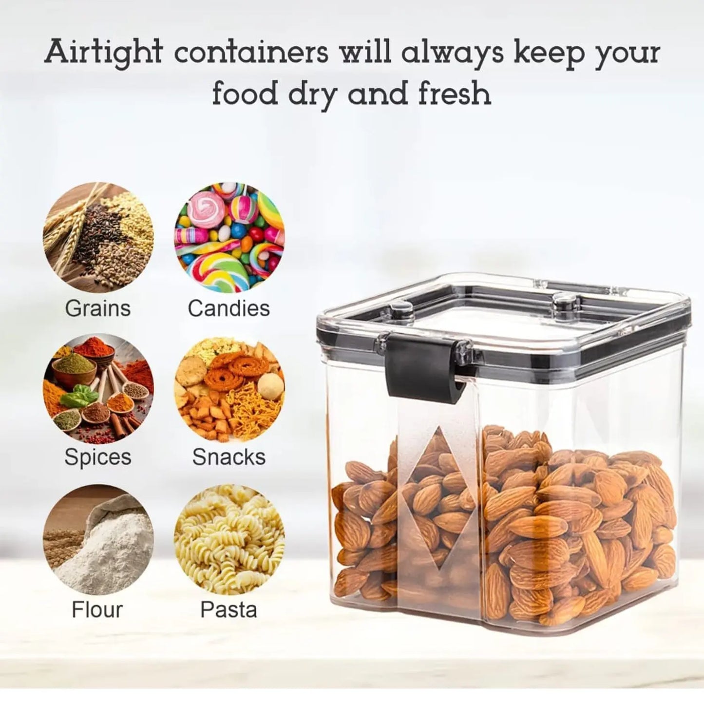 4 - Piece Square Food Storage Container Set – 700ml Each - Chestore