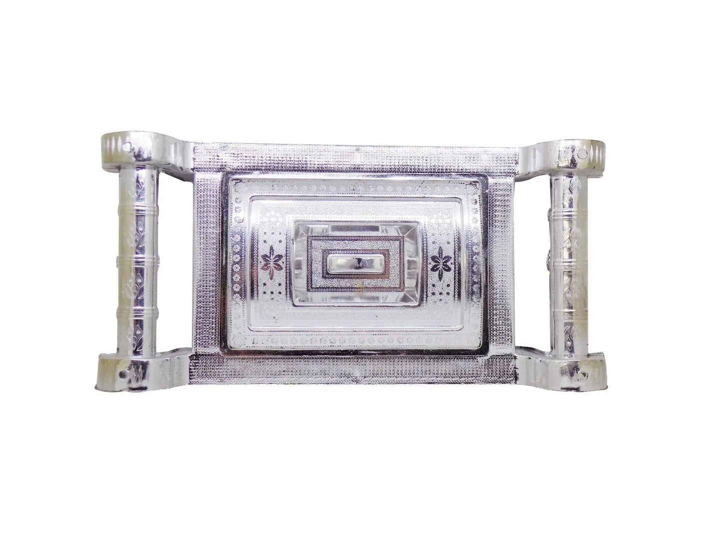 Multipurpose 4 - Section Royal Design Silver Storage Box – Elegant Gift Box for All Occasions - Chestore