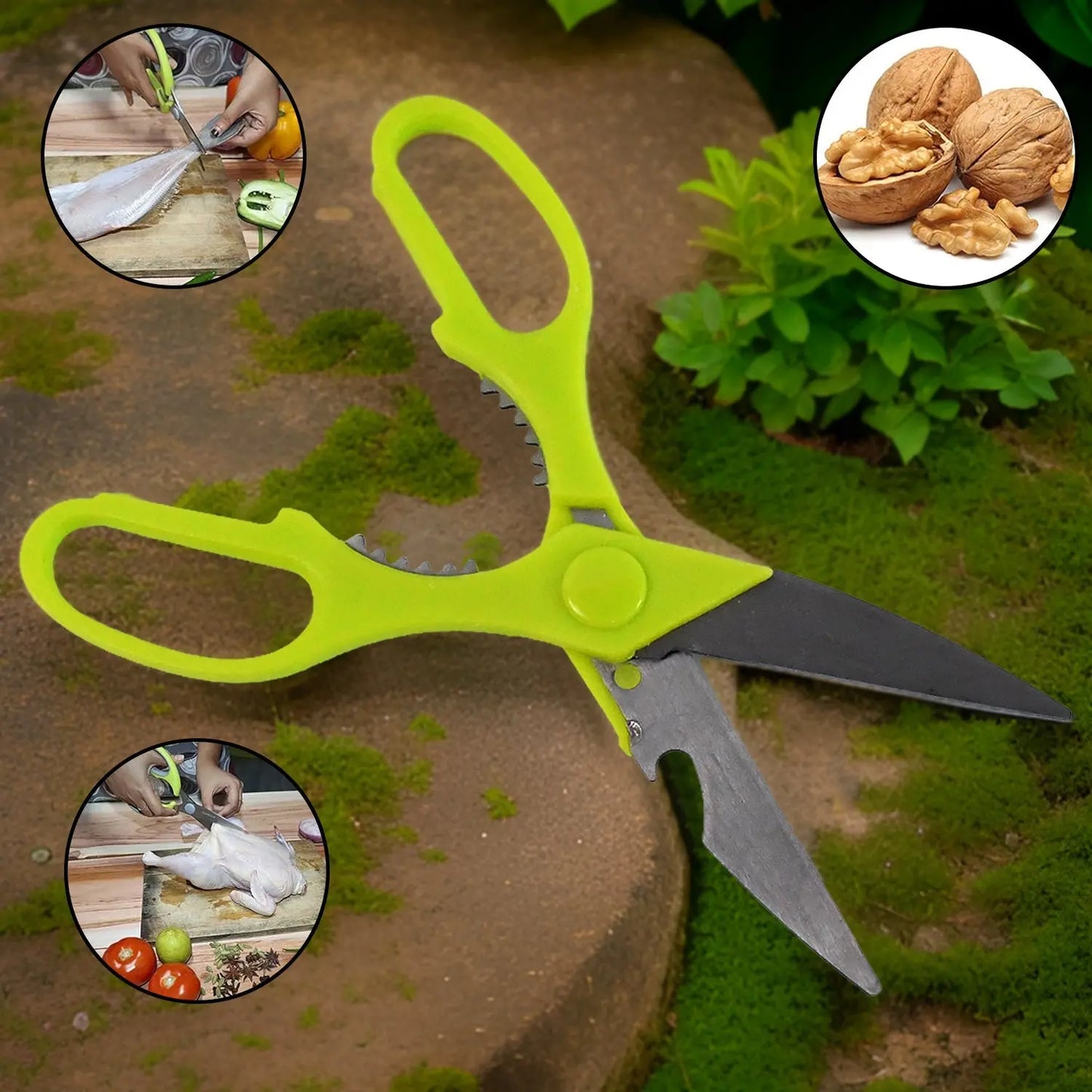 4 - Piece Kitchen Cutting Set – Scissors, Peeler, Grater, Slicer & Knife 🔪✨ - Chestore