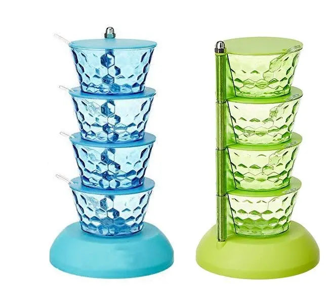 4 - in - 1 Multipurpose 360° Rotating Pickle Rack Container – Kitchen Organizer - Chestore