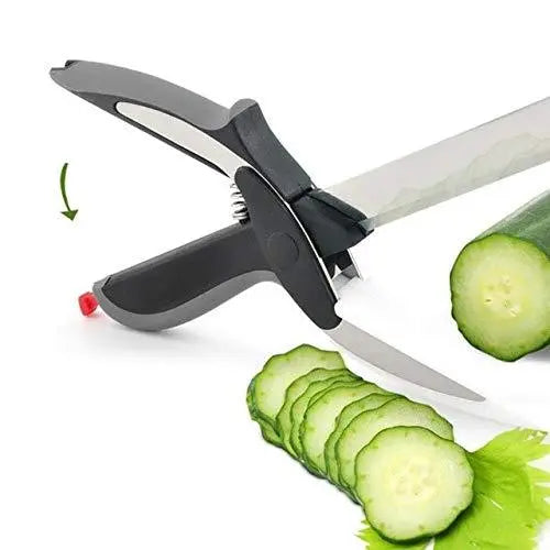 Stainless Steel 4 - in - 1 Clever Cutter – Versatile Kitchen Tool for Cutting & Slicing - Chestore