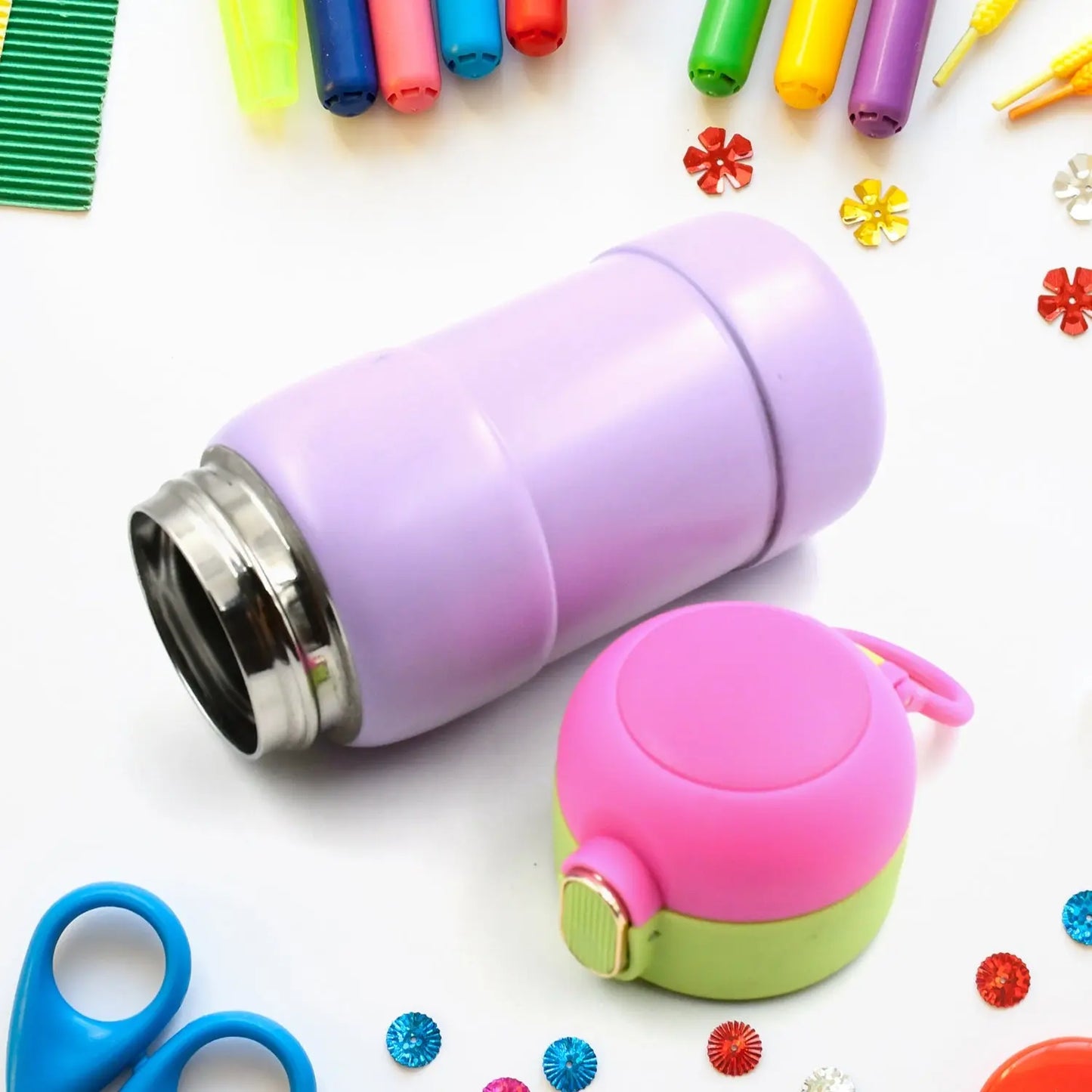 400ml Stainless Steel Water Bottle – Cute, Spill - Proof & BPA - Free for Kids & Adults 🦆🚰✨ - Chestore