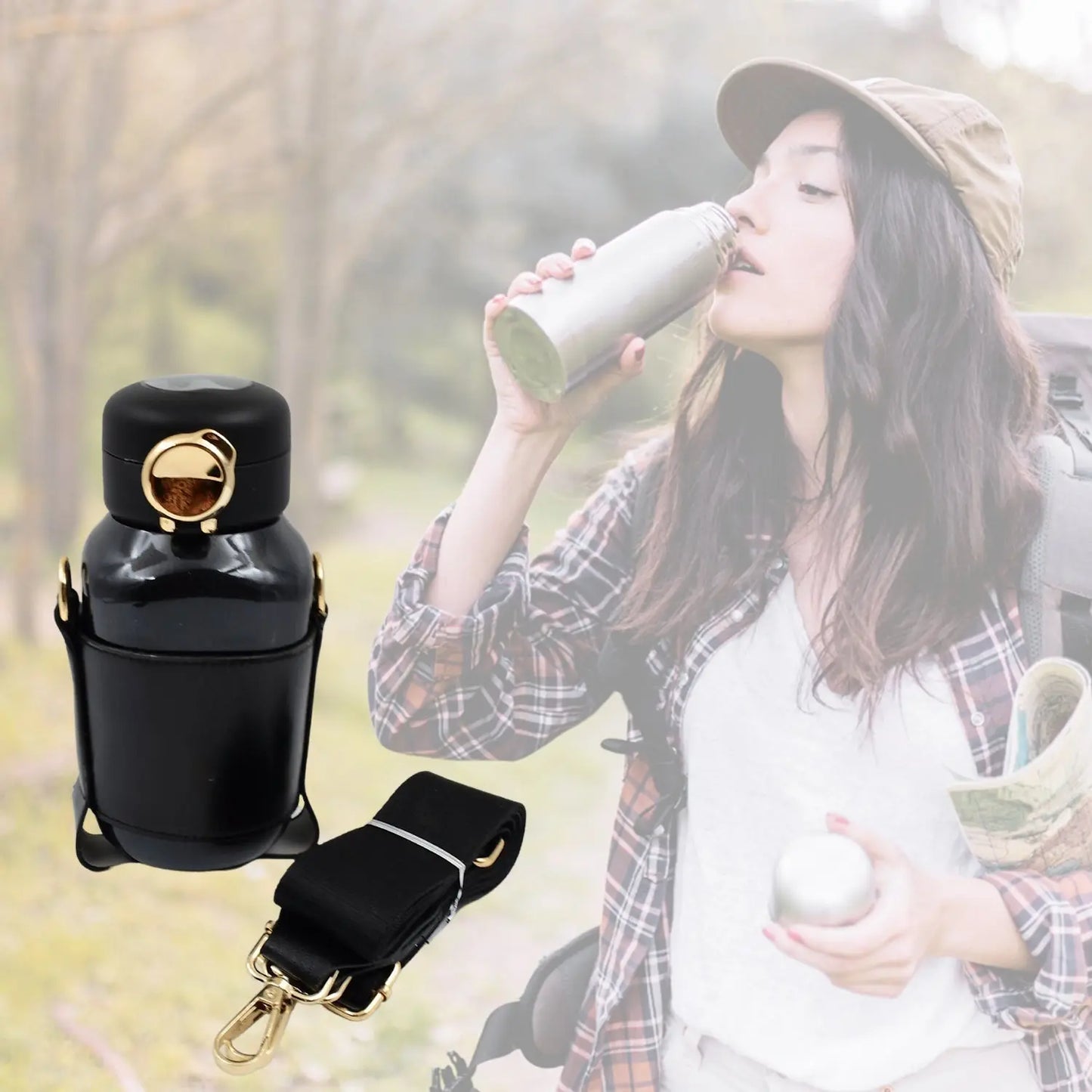 Thermos Steel Bottle with Push Button & Temperature Display – 420 ml – Hot & Cold Beverage Thermos - Chestore