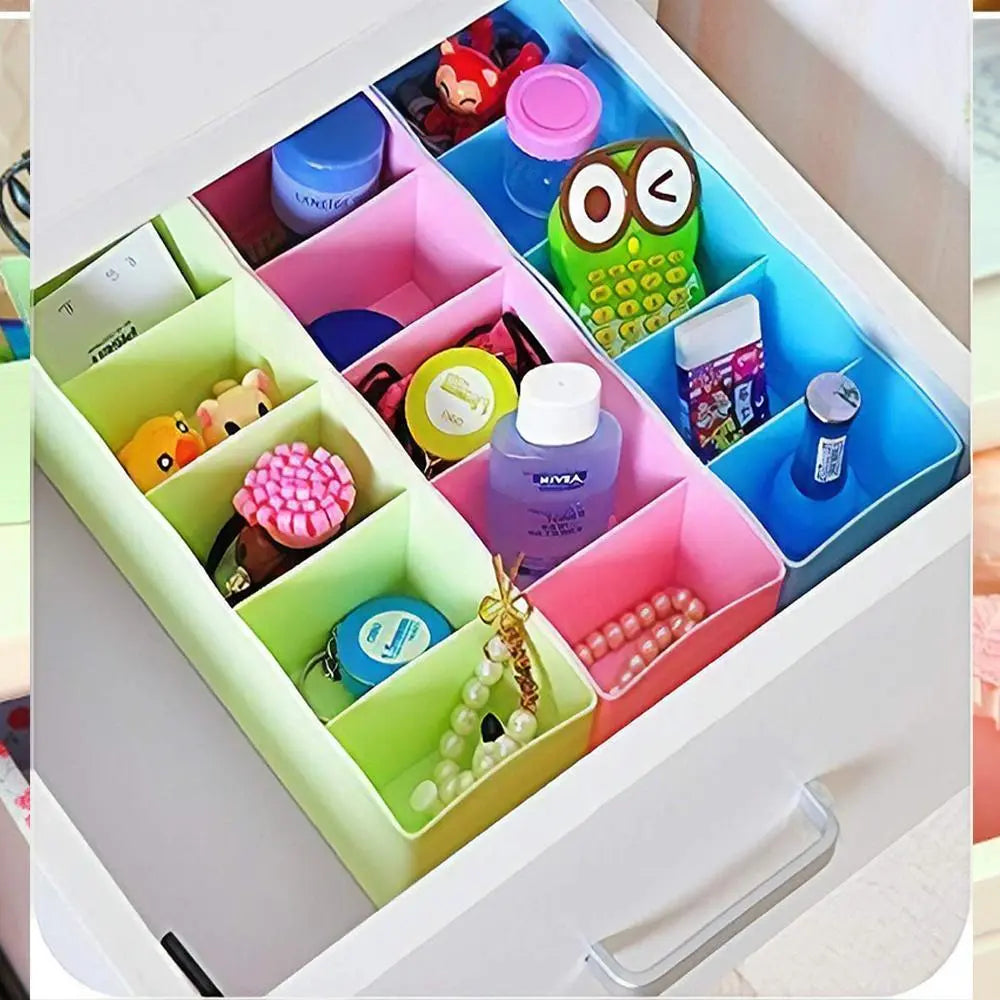 5 - Compartment Storage Box for Socks, Handkerchiefs & Underwear – Pack of 2 | Closet Organizer - Chestore