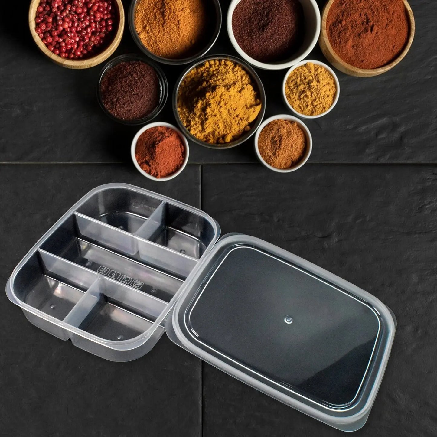 5 - Compartment Reusable Lunch Box – BPA - Free & Leakproof 🍱✨ - Chestore