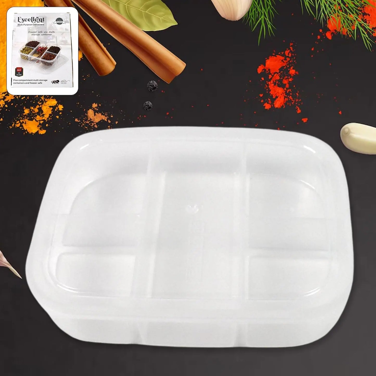 5 - Compartment Reusable Lunch Box – BPA - Free & Leakproof 🍱✨ - Chestore