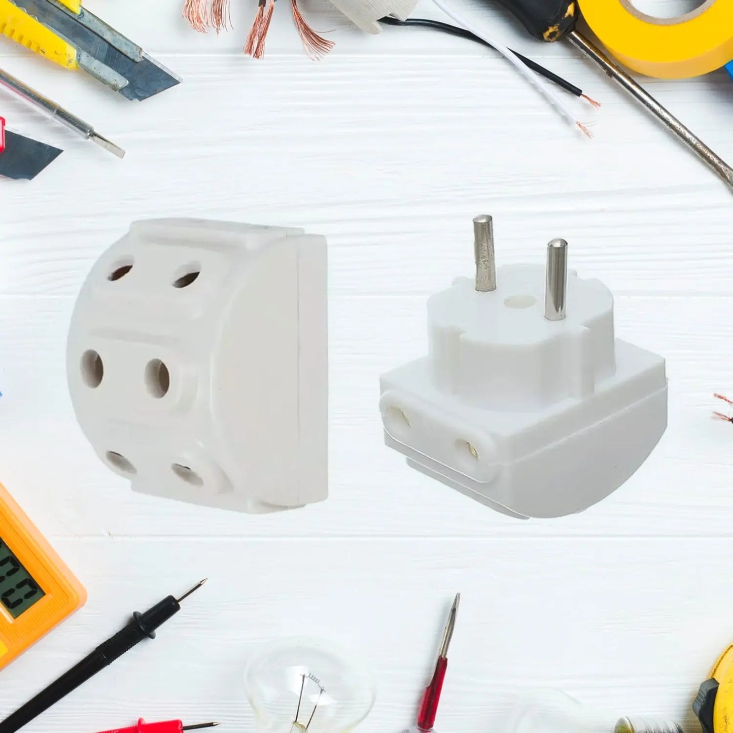 5 - Way 2 - Pin Multi Plug Socket Converter – Universal Power Adapter for Home & Office ⚡🔌 - Chestore