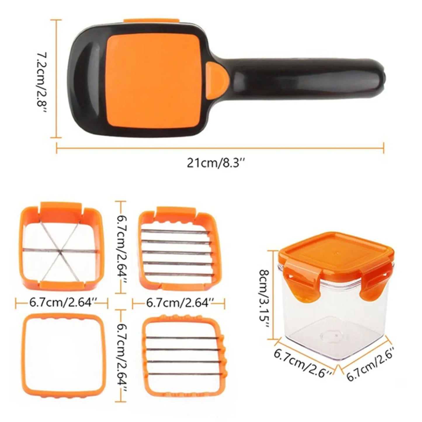 5 - in - 1 Nicer Dicer – Multipurpose Food Cutter & Shredder for Kitchen - Chestore
