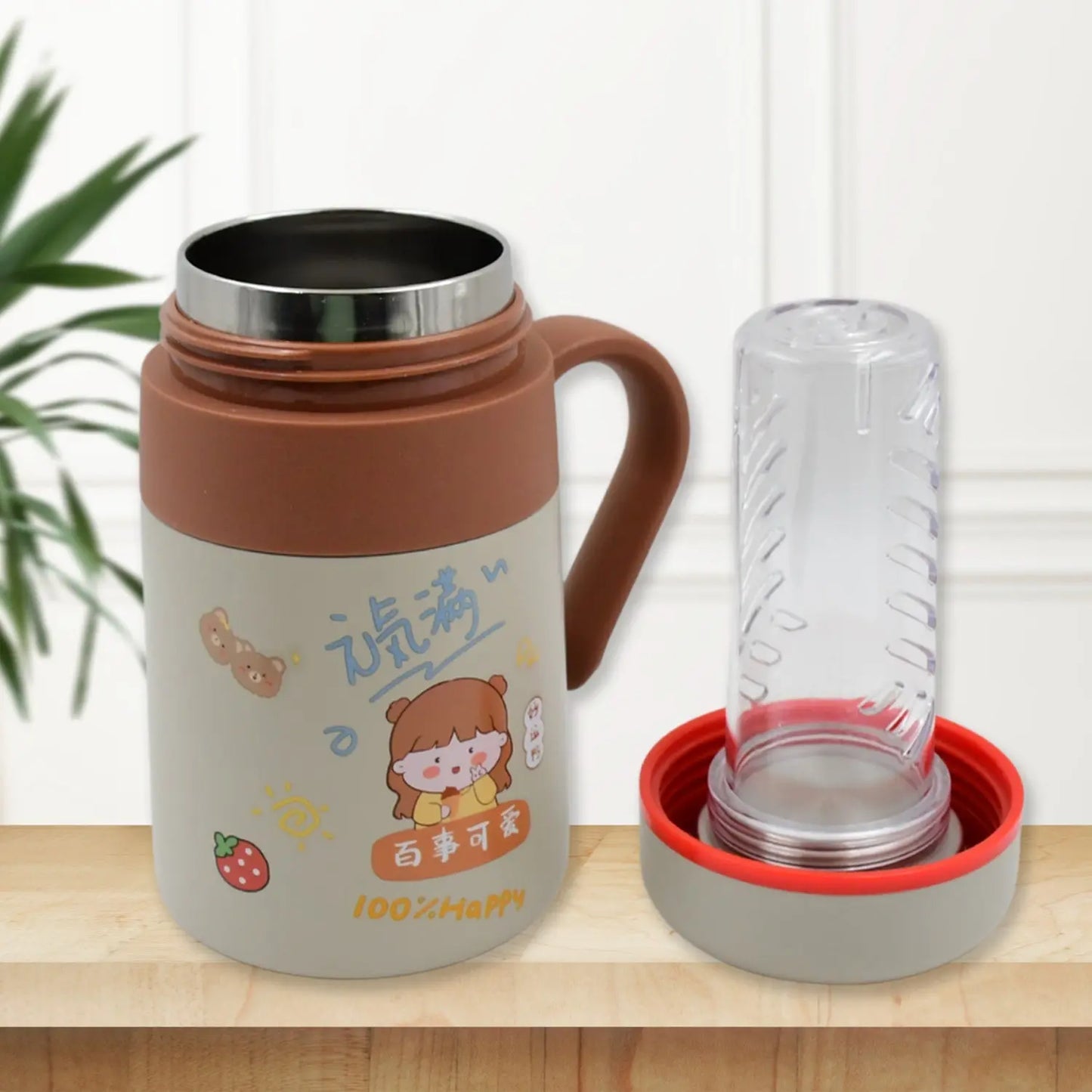 Stainless Steel Mug Bottle - Vacuum Insulated Cup with Handle – 550 ml – Durable, Leak - Proof, Stylish Travel Mug - Chestore
