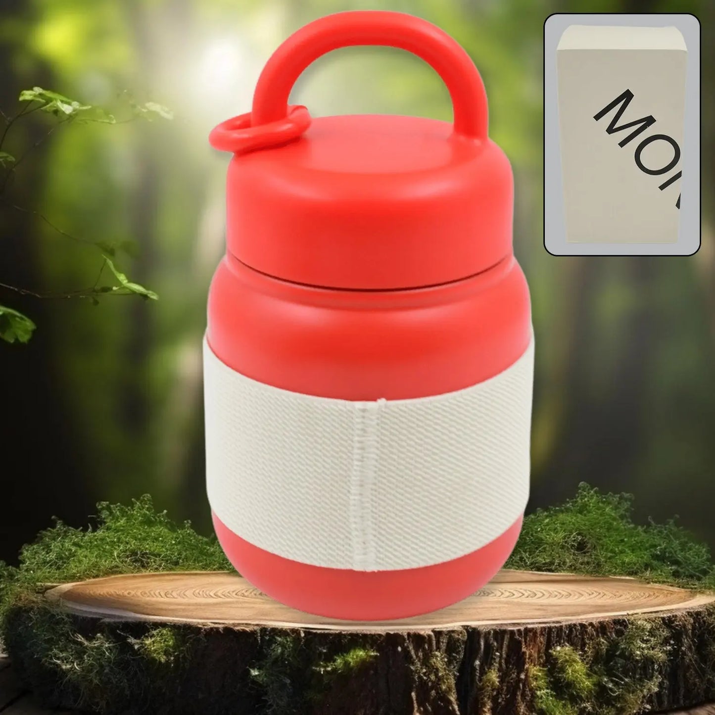 Stainless Steel Mug Bottle with Handle & Rubber Grip – Vacuum Insulated Cup (550 ml) – Hot & Cold Beverage Mug - Chestore