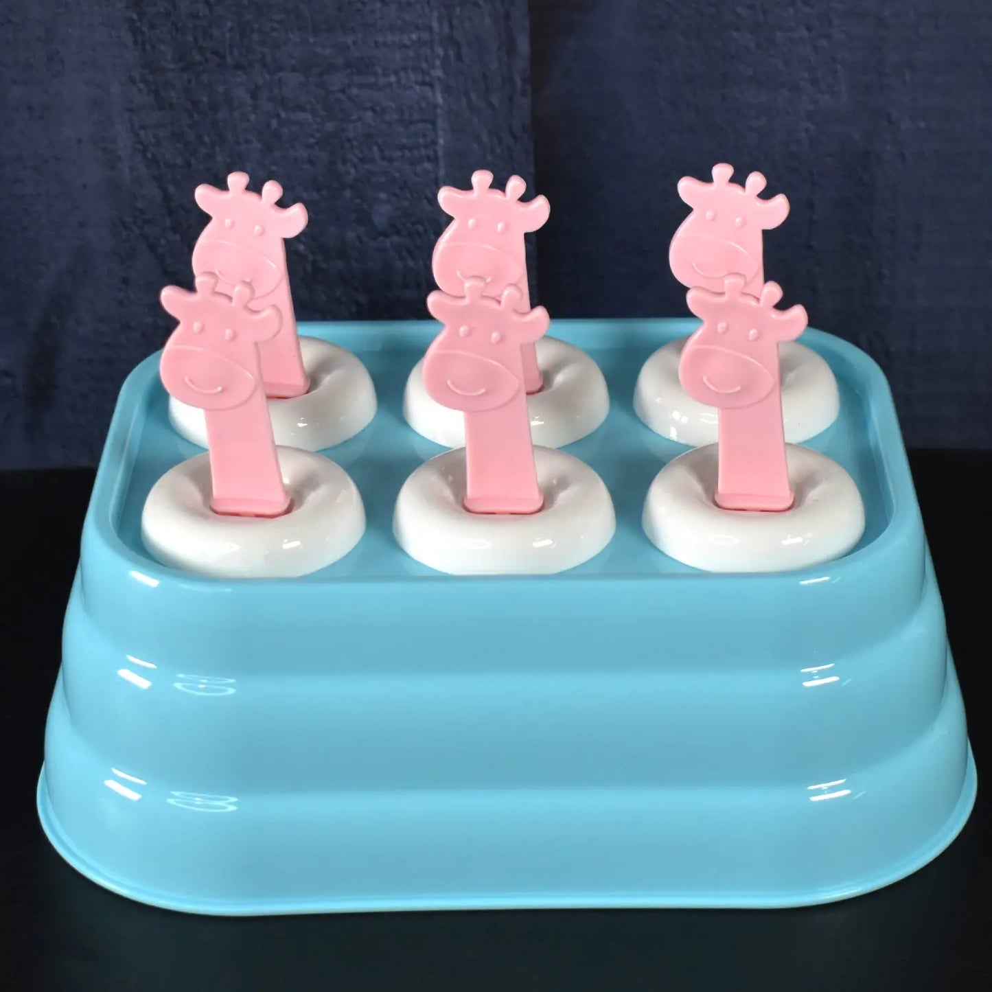 🦒 6 - Cavity Giraffe - Shaped Popsicle Molds – Plastic (1 Pc) - Chestore