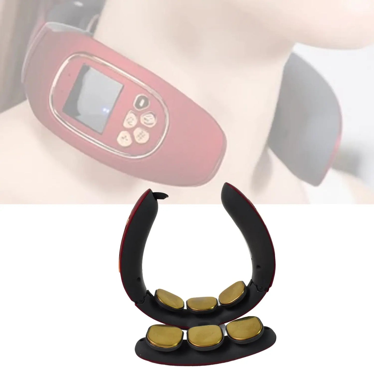 6 Heads Smart Electric Neck And Back Pulse Massager Wireless (1 Pc) - Chestore