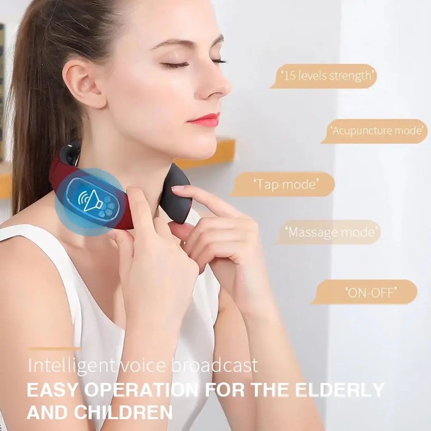 6 Heads Smart Electric Neck And Back Pulse Massager Wireless (1 Pc) - Chestore