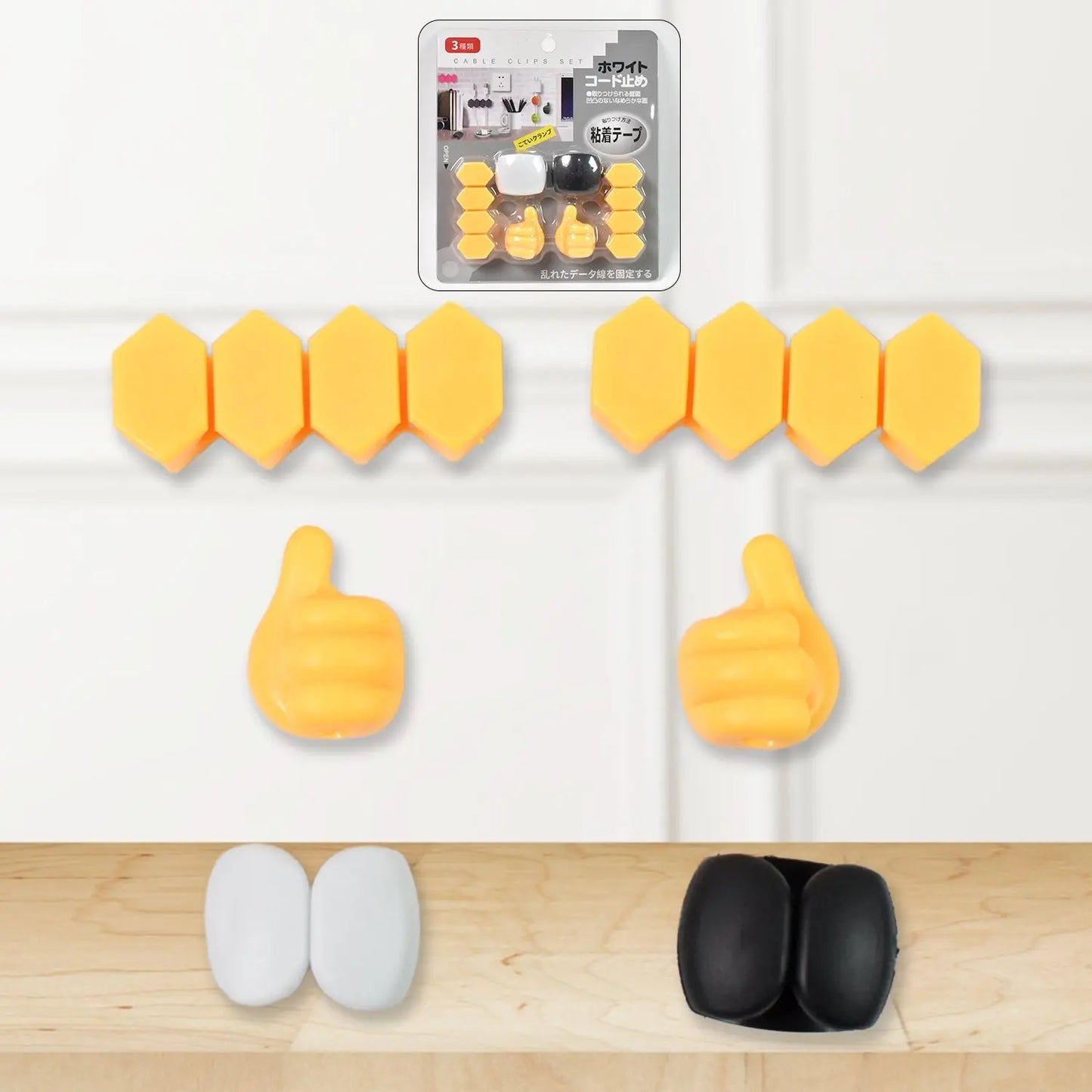 Self - Adhesive Cable Organizer Clips – 6 Pcs Desktop Wire Management Set 📎💻✨ - Chestore