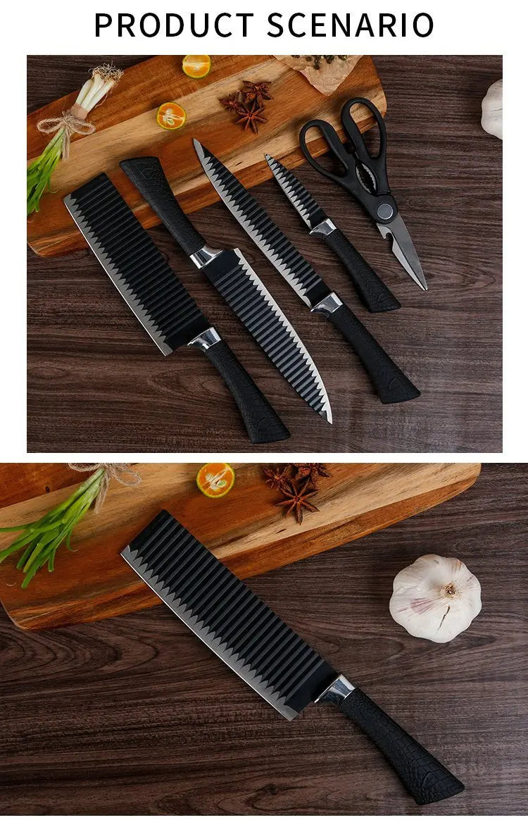 6 - Piece Stainless Steel Knife Set – Includes Chef Knife, Peeler & Scissors 🔪✨🍽️ - Chestore