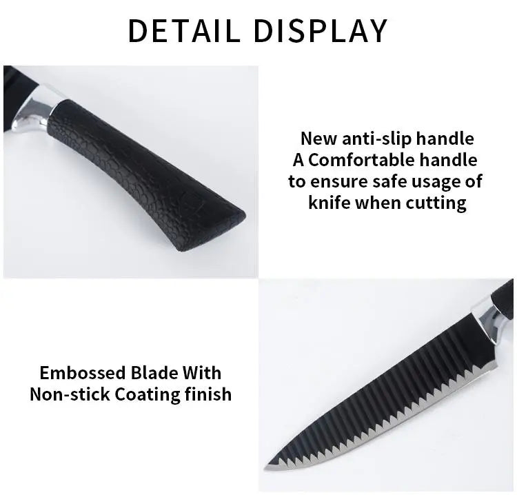 6 - Piece Stainless Steel Knife Set – Includes Chef Knife, Peeler & Scissors 🔪✨🍽️ - Chestore