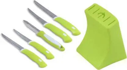 Stainless Steel Knife & Peeler Set with Stand – 6 - Piece Kitchen Essential - Chestore