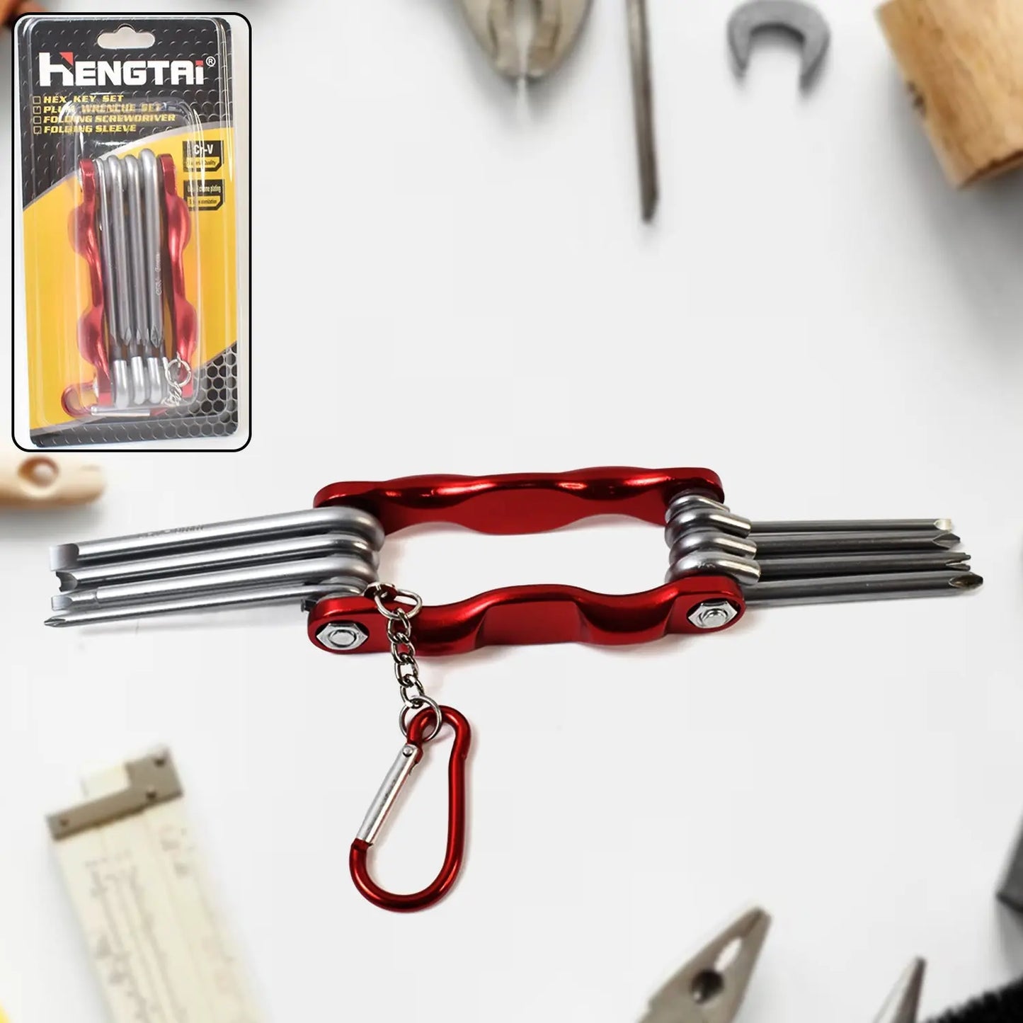 8 - in - 1 Portable Bike Repair Tool Set – Multifunctional Cycling Kit with Wrench & Screwdriver 🚴🔧🛠️ - Chestore