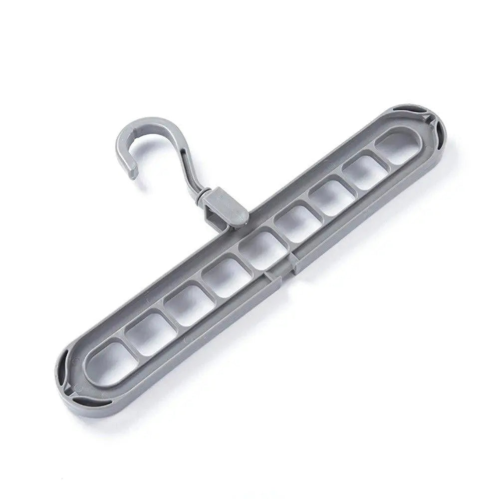 9 Hole Plastic Hanger & Hanging Hook – Indoor Wardrobe, Balcony & Suit Rack Organizer - Chestore