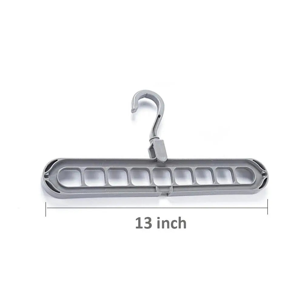9 Hole Plastic Hanger & Hanging Hook – Indoor Wardrobe, Balcony & Suit Rack Organizer - Chestore