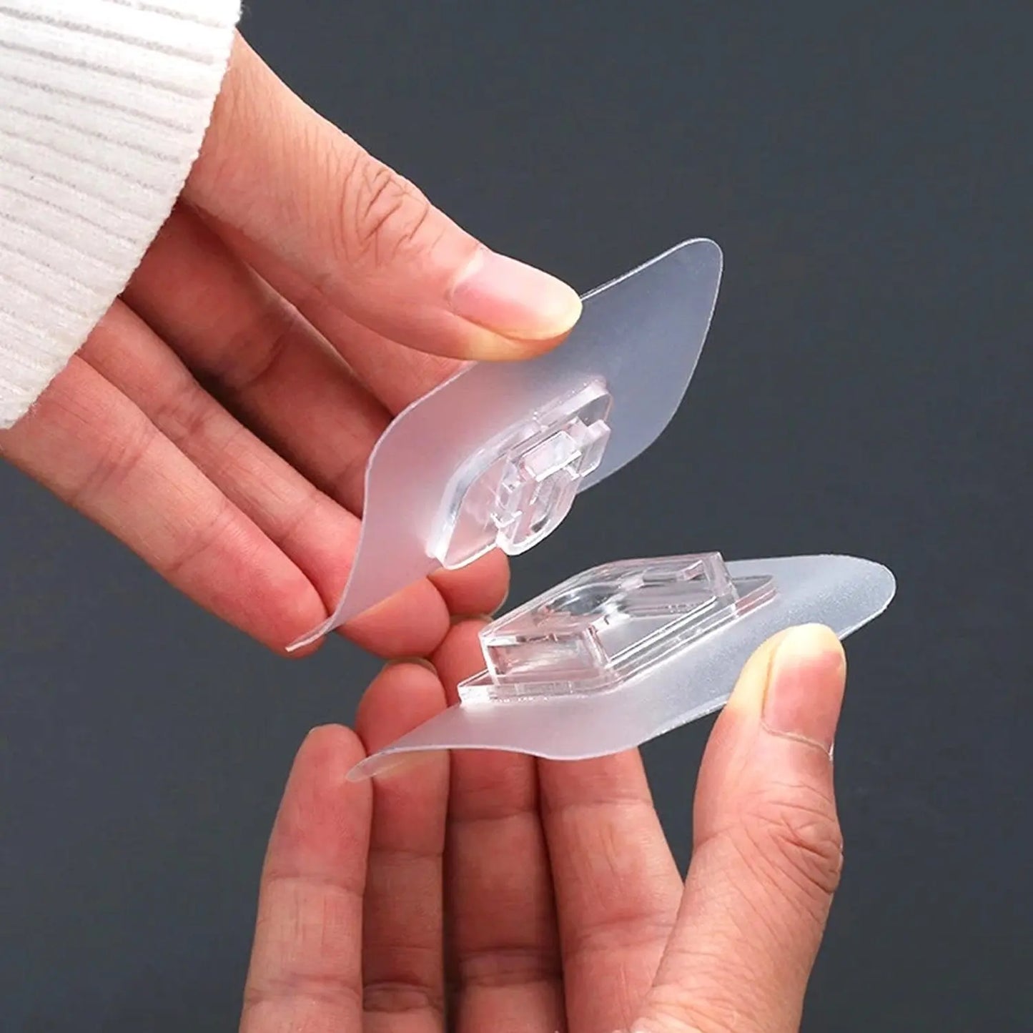 🧩 Adhesive Plastic Wall Hooks (1 Pair) – Strong, Sleek & Super Handy! - Chestore