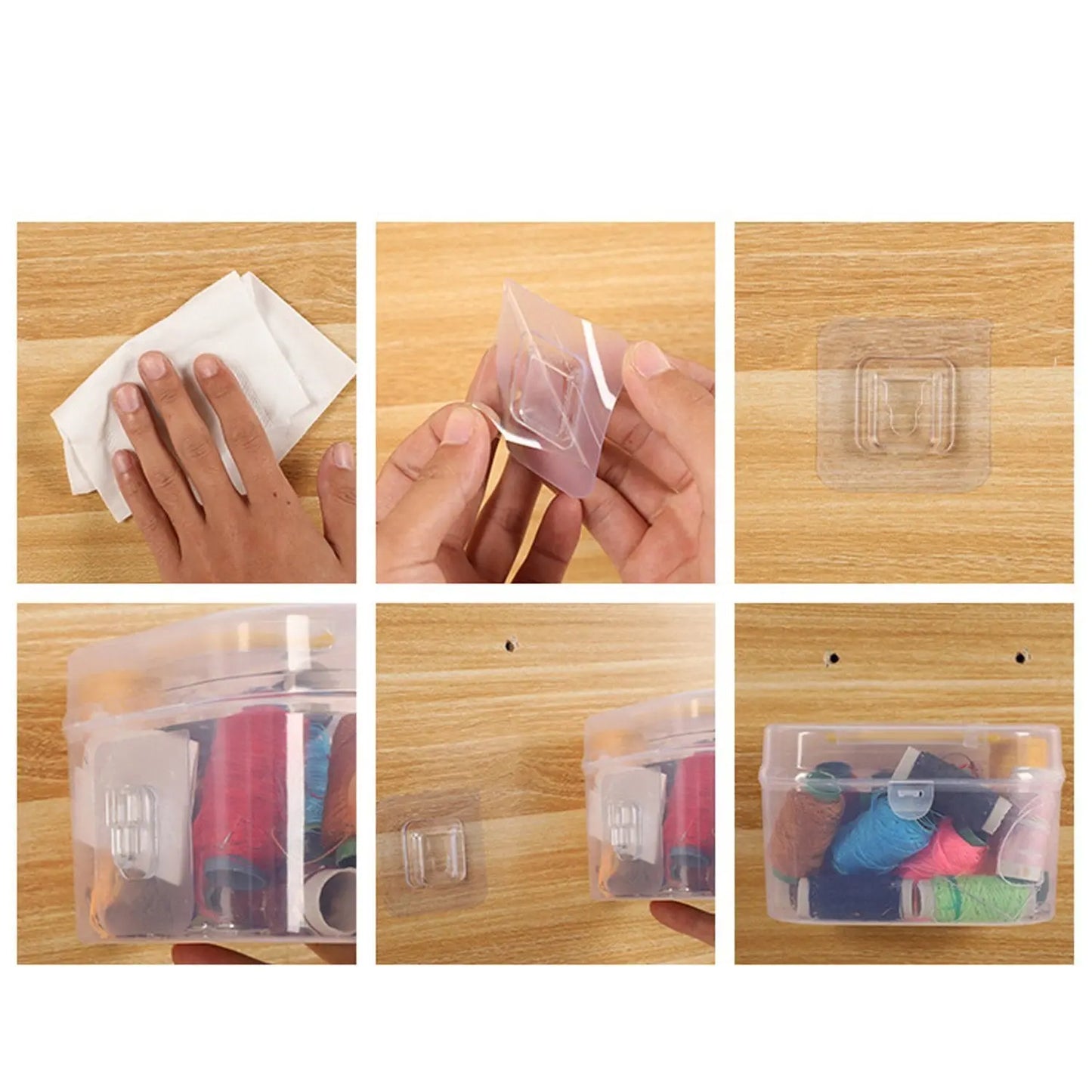 🧩 Adhesive Plastic Wall Hooks (1 Pair) – Strong, Sleek & Super Handy! - Chestore