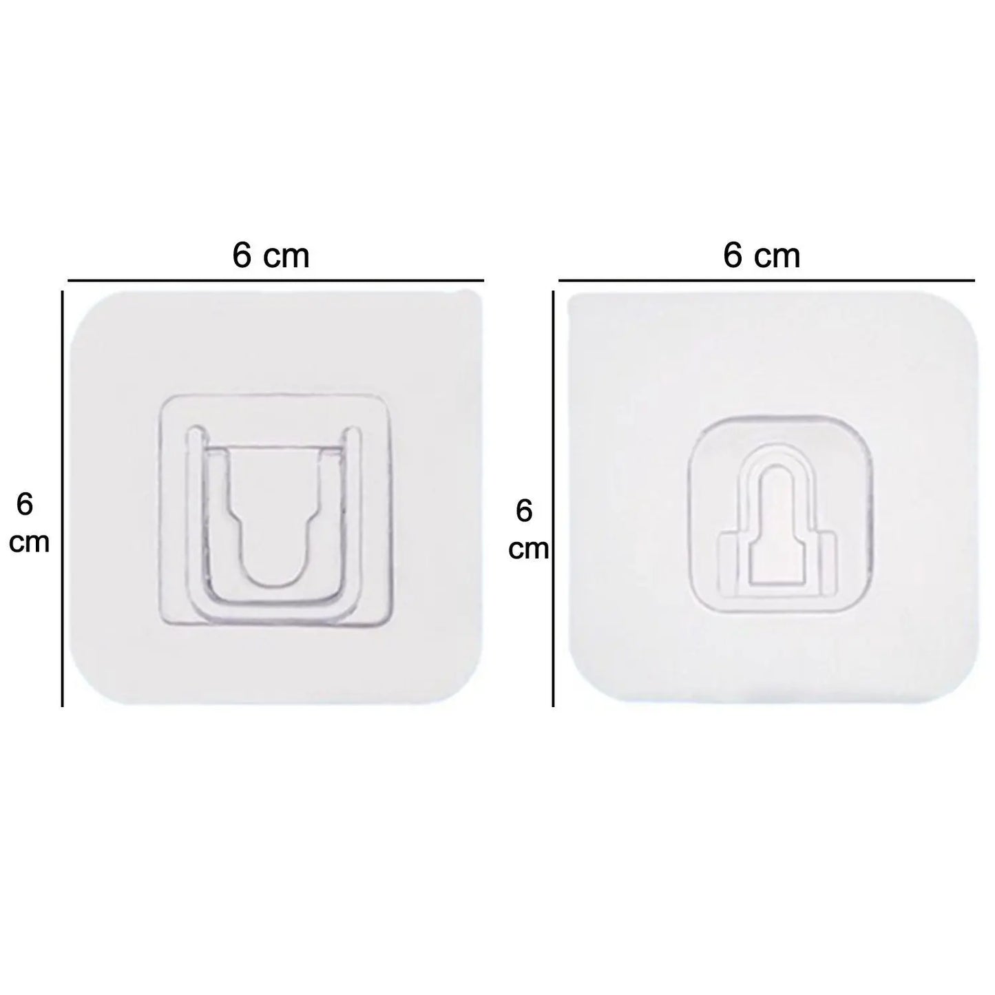 🧩 Adhesive Plastic Wall Hooks (1 Pair) – Strong, Sleek & Super Handy! - Chestore