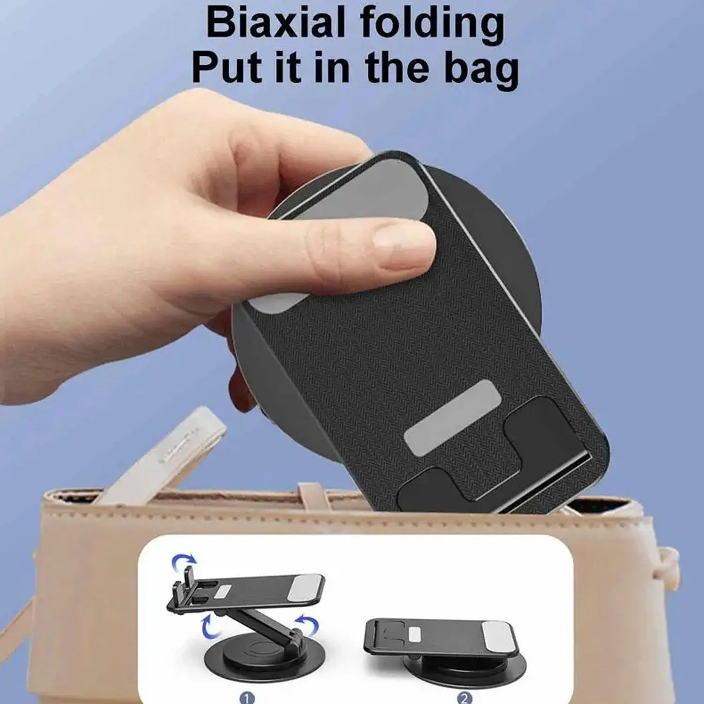 Mobile Holder Rotating Foldable Stand – Height & Angle Adjustable Phone Holder for Desk (1 Pc) - Chestore