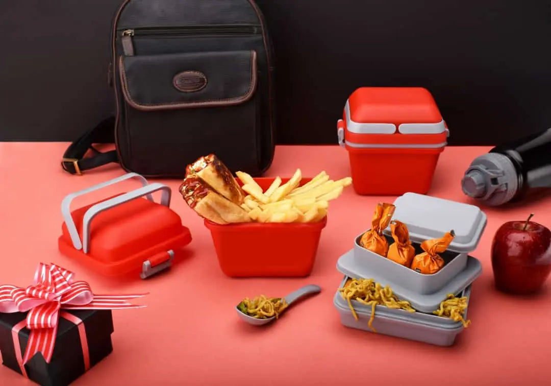 Airtight Lunch Box with Handle & Push Lock – Leakproof & Portable Food Container - Chestore