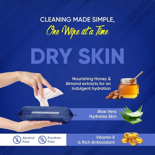 Beautiful Basics Dry Oily Sensitive Normal Skin Face Wipes (4 Pkts X 100 Pcs Wipes) - Chestore