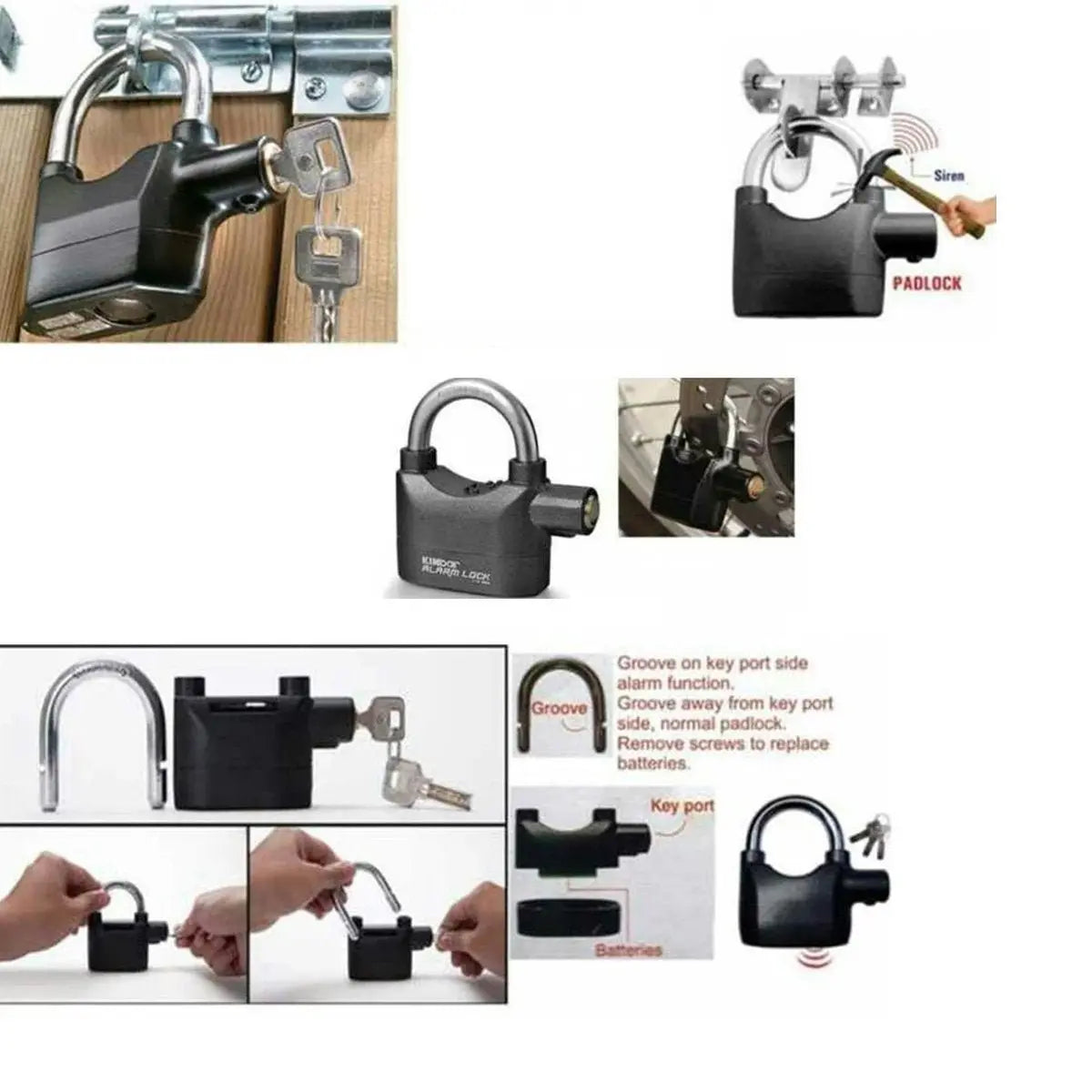 Anti - Theft Security Pad Lock with Smart Alarm – Ultimate Protection - Chestore