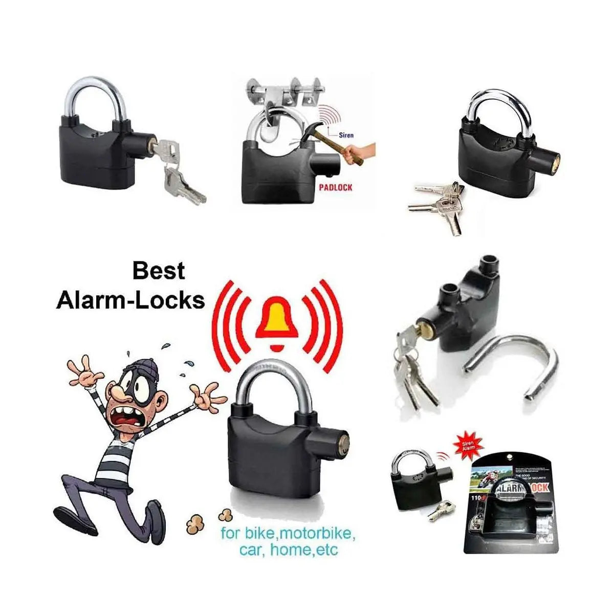 Anti - Theft Security Pad Lock with Smart Alarm – Ultimate Protection - Chestore