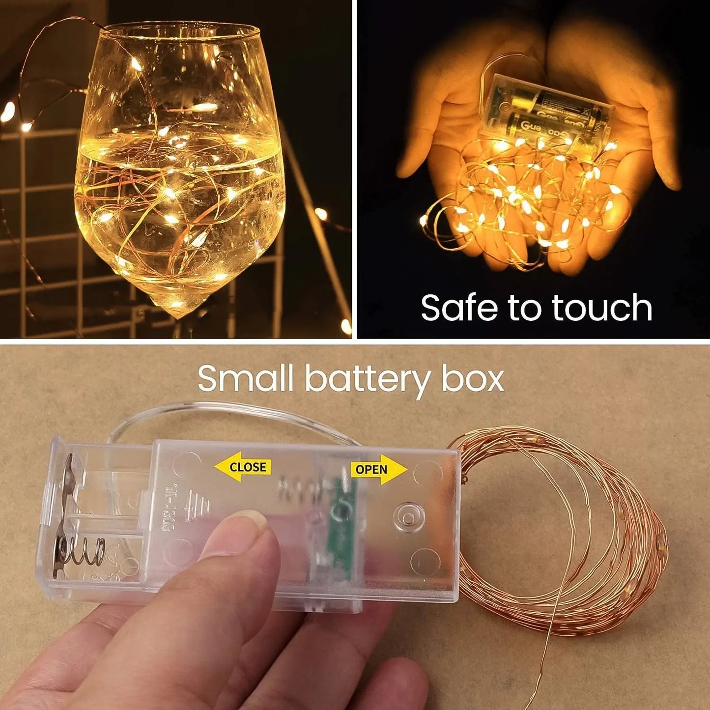LED Flexible Wire Waterproof Party Lights – Battery Operated (2AA) ✨🌟🎉 - Chestore