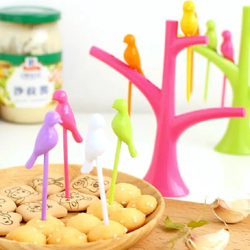 🐦 Bird Fork Set Chirpy & Charming Appetizer Forks (With Color Box Packing) - Chestore