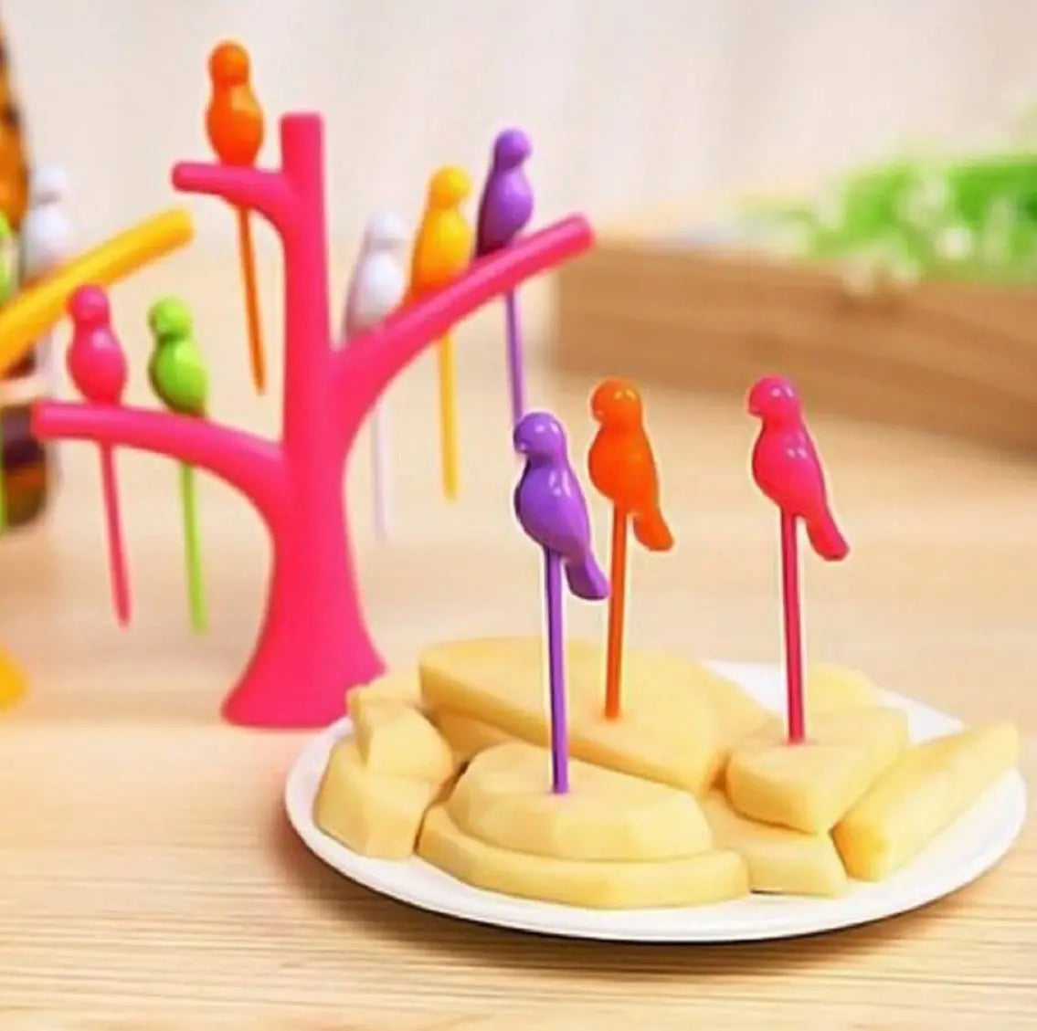 🐦 Bird Fork Set Chirpy & Charming Appetizer Forks (With Color Box Packing) - Chestore