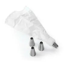 Cake Decorating Nozzle with Piping Bag | Stainless Steel Piping Cream & Frosting Nozzles - Chestore