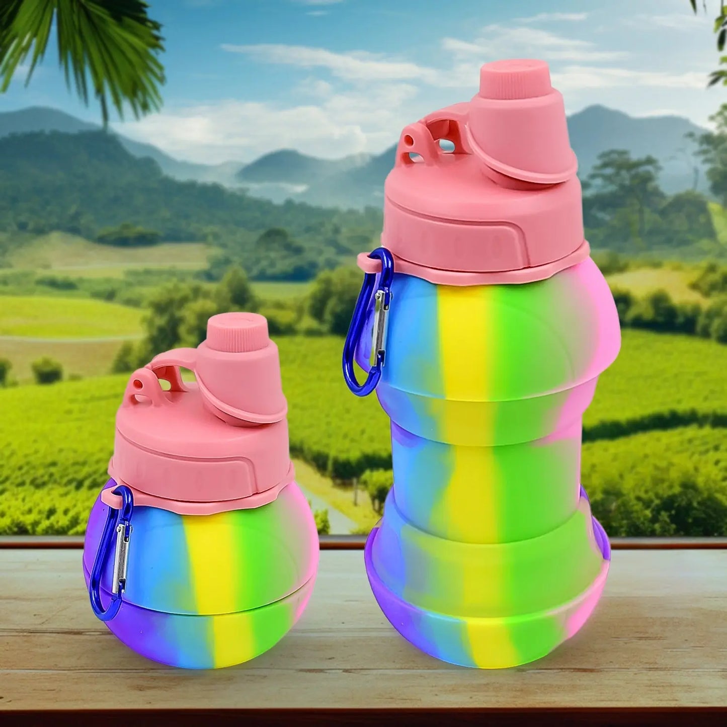 Flexible Collapsible Silicone Sports Water Bottle – 260ml, 20cm Folding, BPA - Free & Portable - Chestore