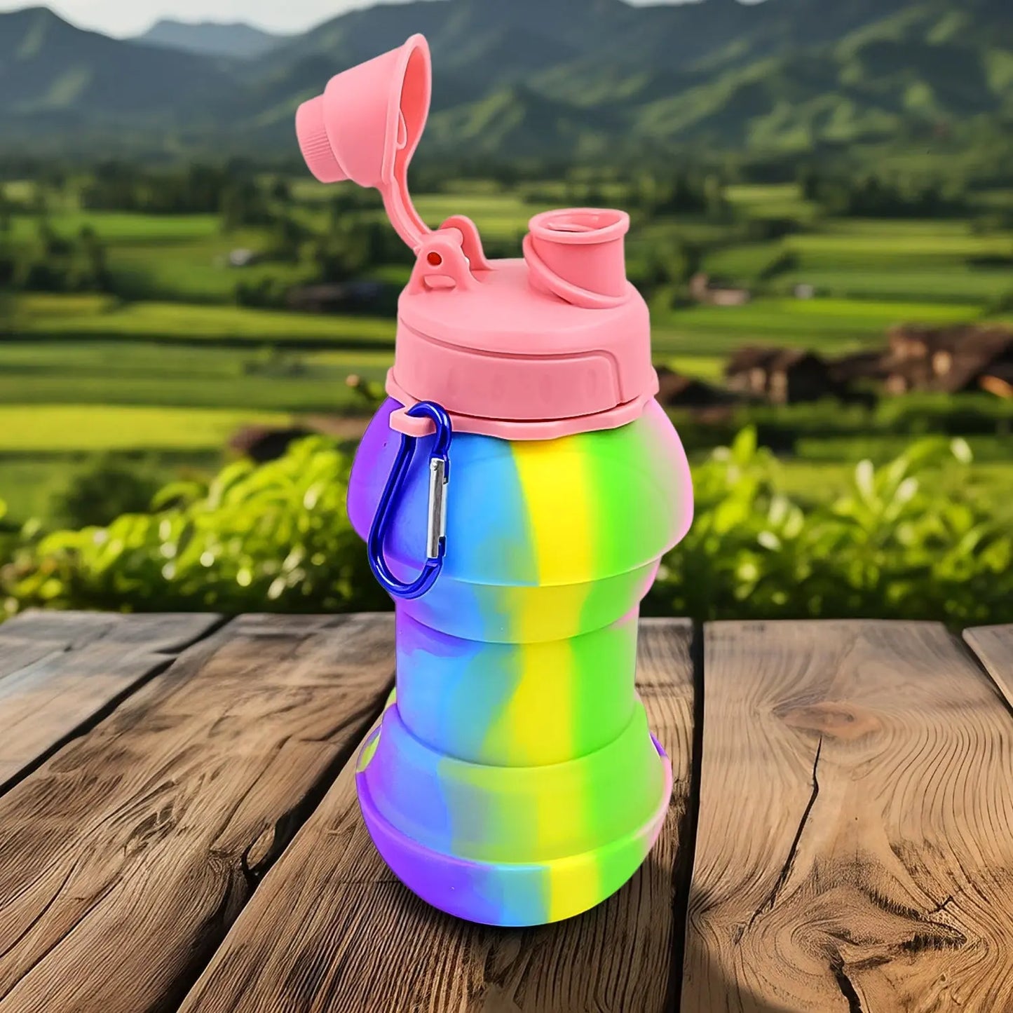 Flexible Collapsible Silicone Sports Water Bottle – 260ml, 20cm Folding, BPA - Free & Portable - Chestore
