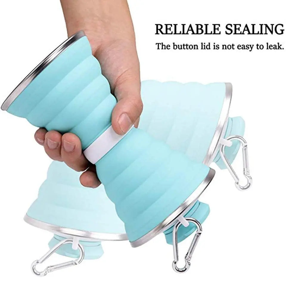 Silicone Traveling Water Bottle – Leak - Proof, Collapsible & BPA - Free for Outdoor Adventures - Chestore