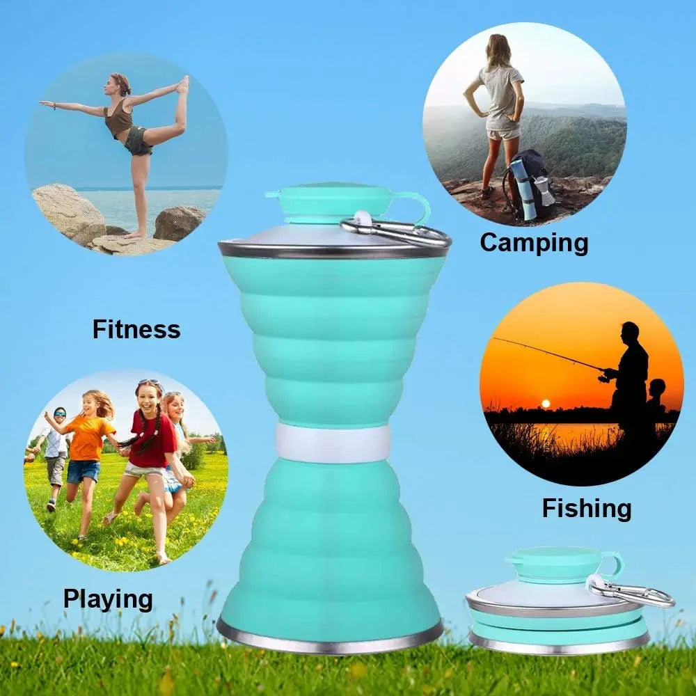 Silicone Traveling Water Bottle – Leak - Proof, Collapsible & BPA - Free for Outdoor Adventures - Chestore
