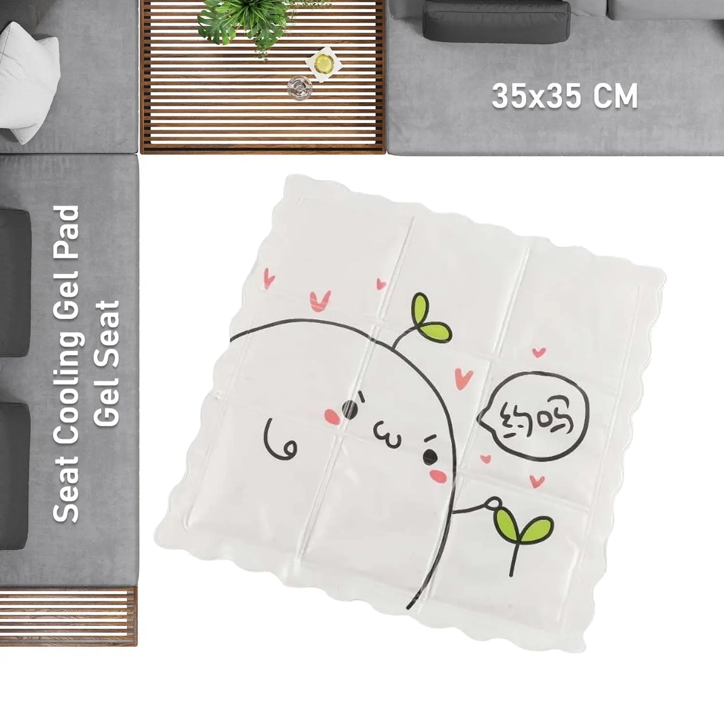Cartoon Gel Ice Pad Cooling Cushion – Cute Summer Seat for Office & Home | 35x35cm - Chestore