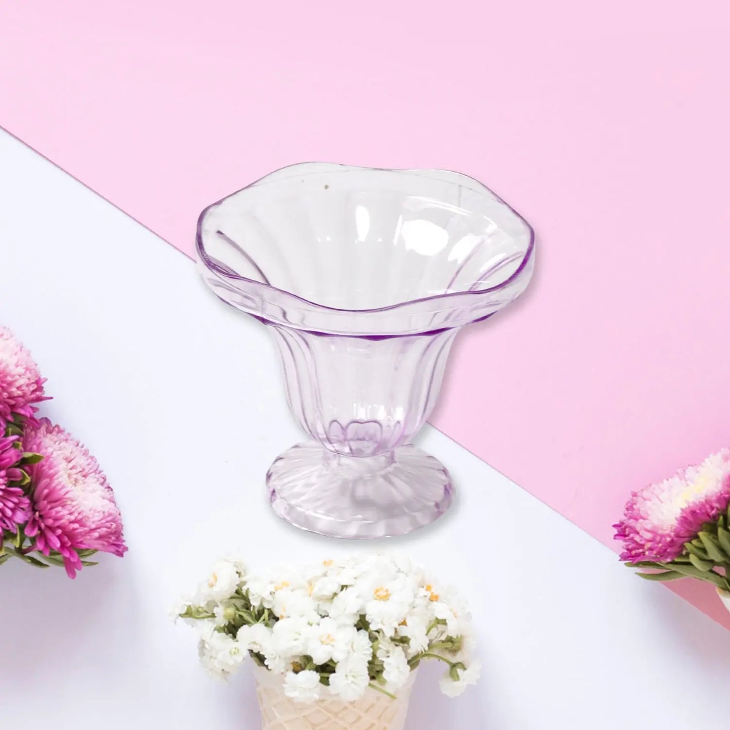 Crystal Plastic Dessert & Ice Cream Bowls – Set of 6 - Chestore
