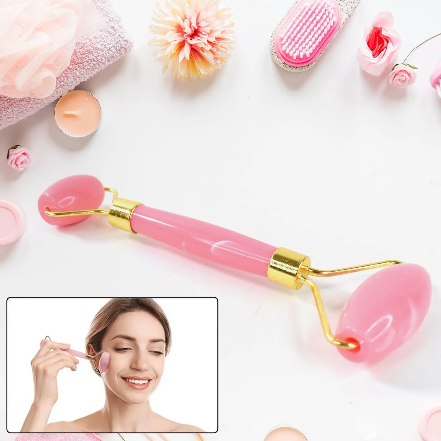 Double - Ended Smooth Facial Massage Rollers | Relaxing Skin Massager for Glowing Skin (Mix Color) - Chestore