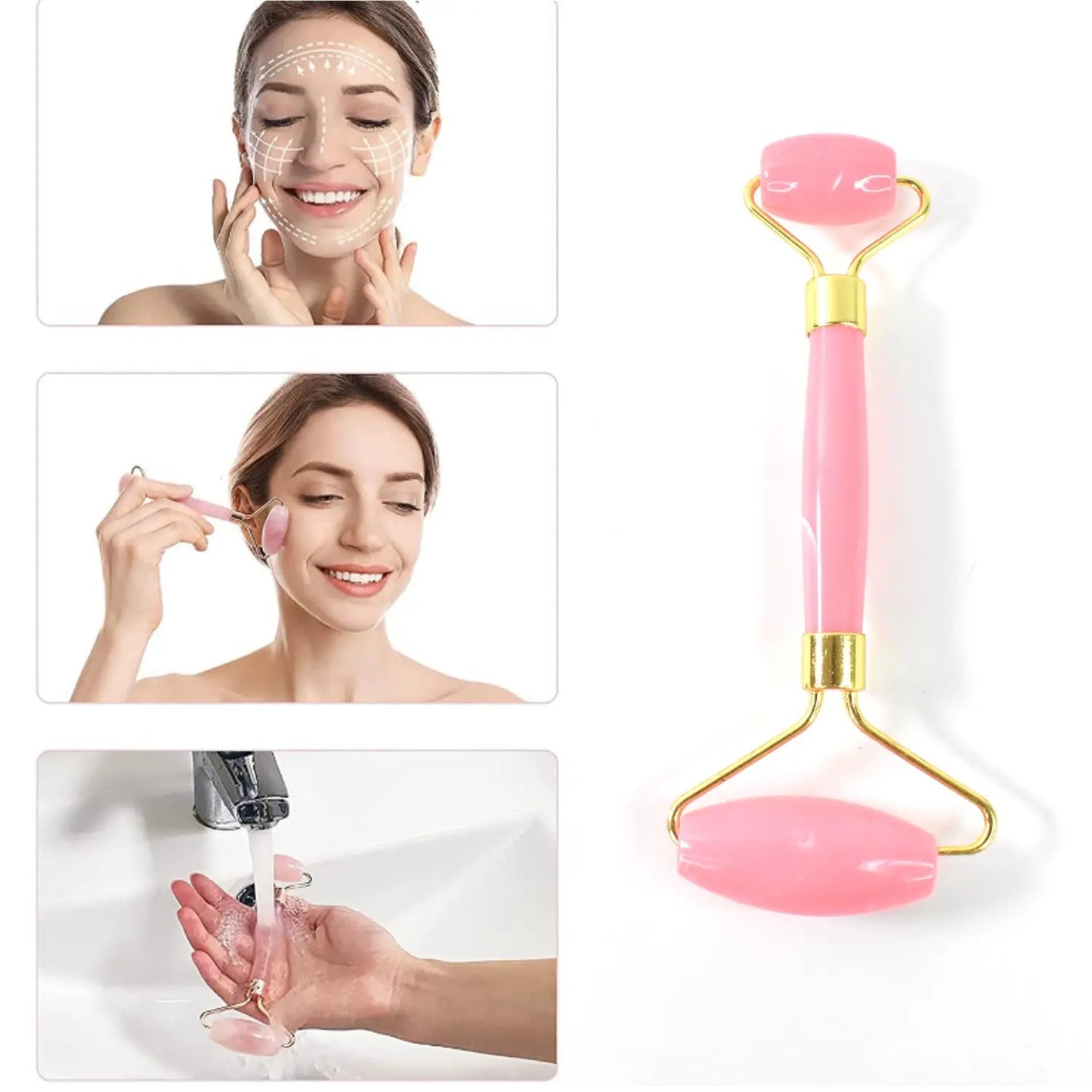 Double - Ended Smooth Facial Massage Rollers | Relaxing Skin Massager for Glowing Skin (Mix Color) - Chestore